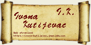 Ivona Kutijevac vizit kartica